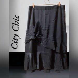 NEWT CITY CHIC RUFFLE MIDI SKIRT